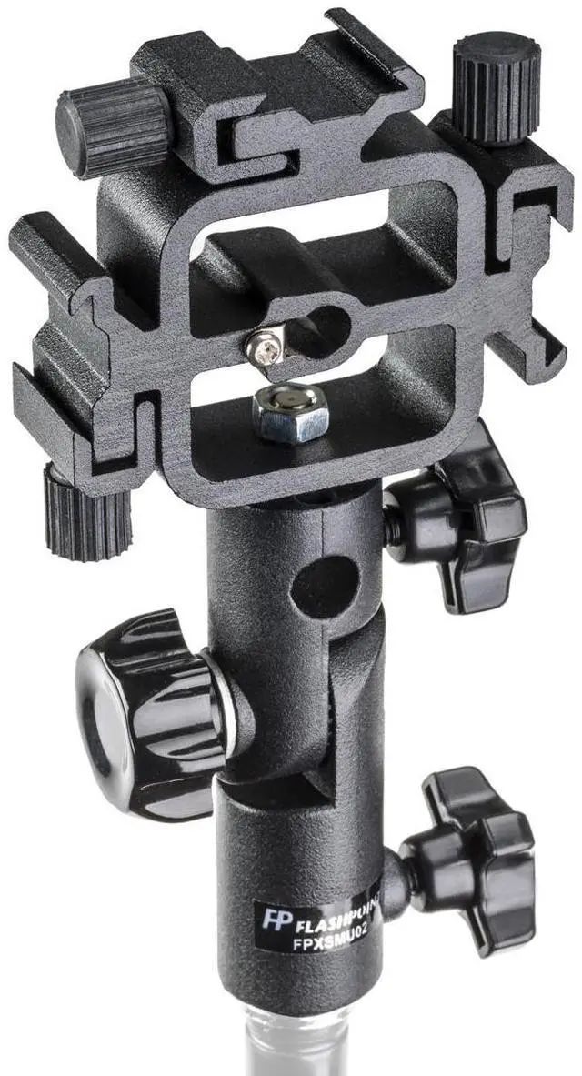 Main image of Flashpoint Shoe Mount Triple Bracket with Swivel Umbrella Holder