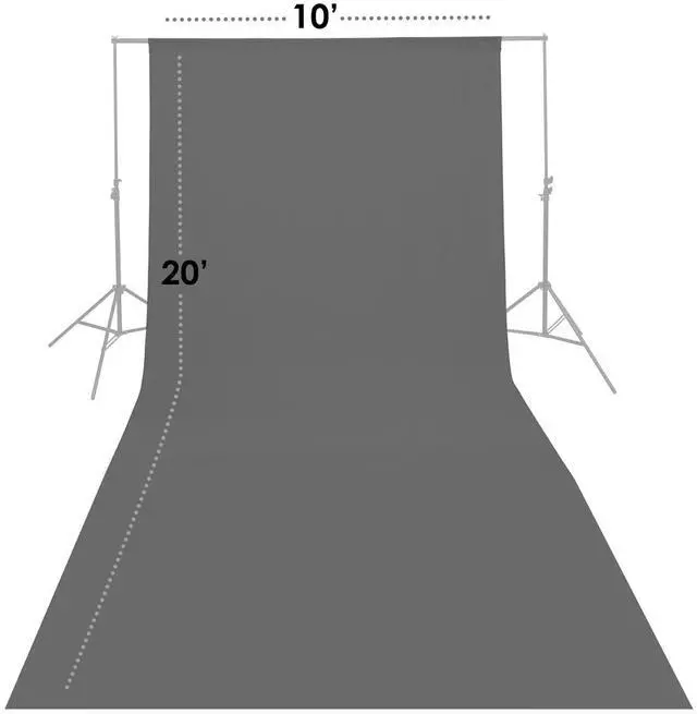 Alt view image 2 of 5 - Glow Glow Muslin Backdrop - 10x20' (Grey)
