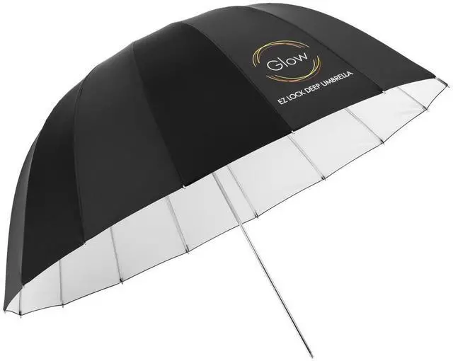 Alt view image 2 of 7 - Glow Easy Lock Medium Deep White Fiberglass Umbrella (41")