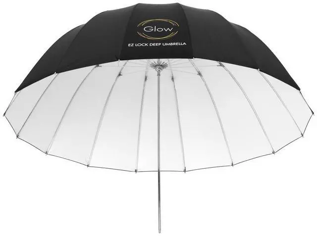 Alt view image 3 of 7 - Glow Easy Lock Medium Deep White Fiberglass Umbrella (41")