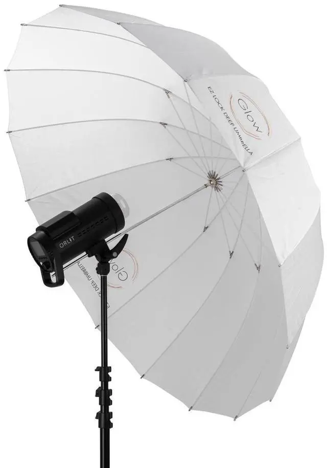 Alt view image 4 of 7 - Glow Easy Lock Large Deep Translucent Fiberglass Umbrella (51")