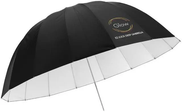 Alt view image 2 of 7 - Glow Easy Lock X-Large Deep White Fiberglass Umbrella (65")