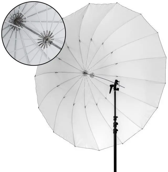 Alt view image 5 of 7 - Glow Easy Lock X-Large Deep White Fiberglass Umbrella (65")