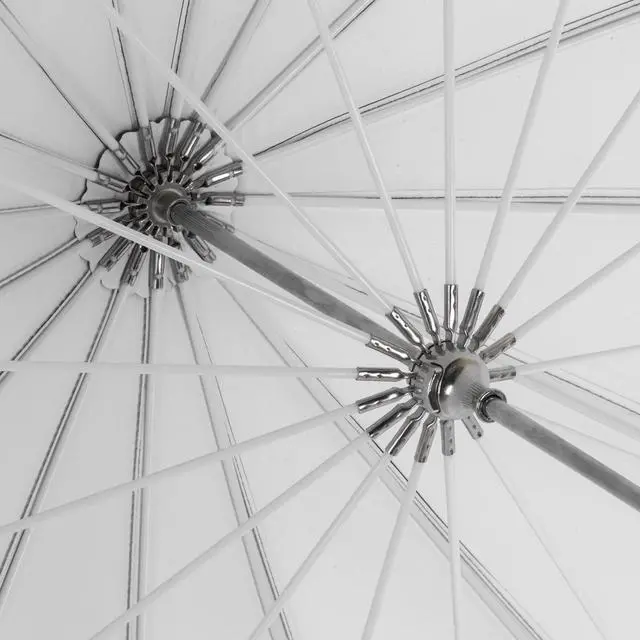 Alt view image 7 of 7 - Glow Easy Lock X-Large Deep White Fiberglass Umbrella (65")