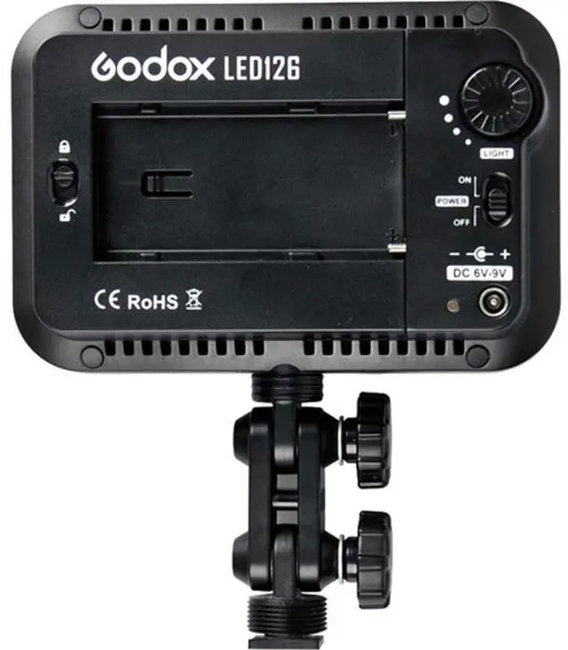 Alt view image 3 of 4 - Godox LED126 Hot Shoe Professional LED Video Light for DSLR Cameras & Camcorders, 5500K-6500K Color Temperature