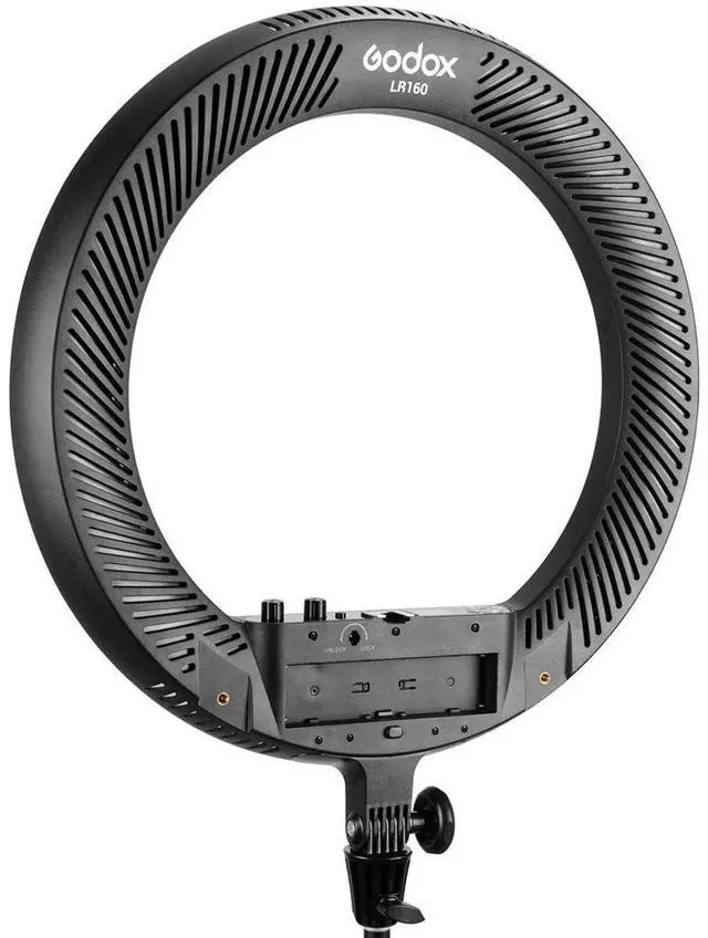 Alt view image 6 of 7 - Godox LR160 LED 3200K-8000K Bi-Color Ring Ligh (Black)