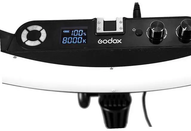 Alt view image 7 of 7 - Godox LR160 LED 3200K-8000K Bi-Color Ring Ligh (Black)