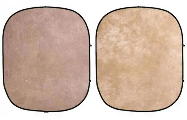 Alt view image 2 of 7 - Savage 60x72" Collapsible Disc / Reversible Muslin Style Background - Earth Tone