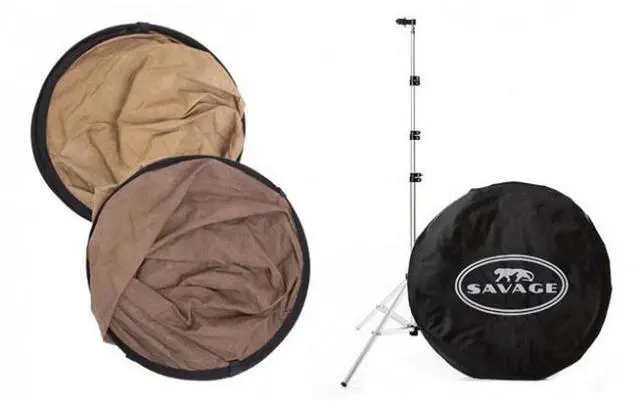 Alt view image 3 of 7 - Savage 60x72" Collapsible Disc / Reversible Muslin Style Background - Earth Tone