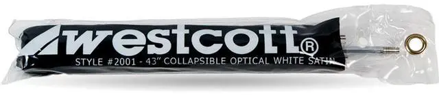 Alt view image 14 of 18 - Westcott 43" Optical White Satin Collapsible Umbrella