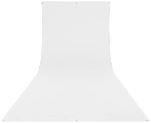 Alt view image 6 of 9 - Westcott 9 x 20 ft Wrinkle-Resistant Cotton Backdrop (Hi Key White)