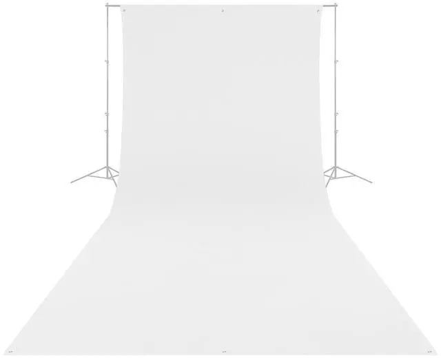 Alt view image 7 of 9 - Westcott 9 x 20 ft Wrinkle-Resistant Cotton Backdrop (Hi Key White)