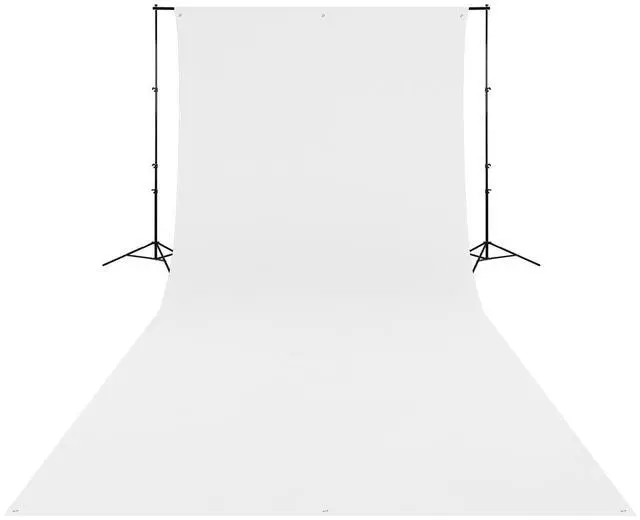 Alt view image 8 of 9 - Westcott 9 x 20 ft Wrinkle-Resistant Cotton Backdrop (Hi Key White)