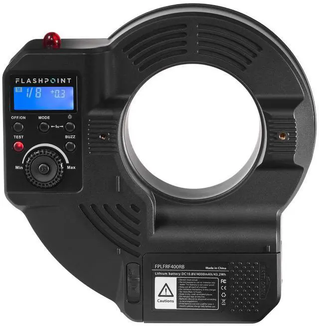 Alt view image 7 of 7 - Flashpoint RF-400 Ring Li-On 400ws Ringflash with Battery Pack #FP-LF-RF400
