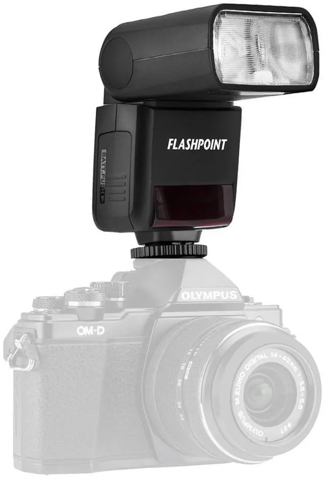 Alt view image 7 of 7 - Flashpoint Zoom-Mini TTL R2 Flash with Integrated R2 Radio Transceiver for Olympus/Panasonic Cameras
