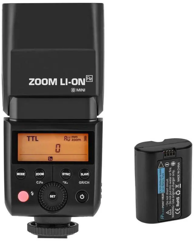 Main image of Flashpoint Zoom Li-ion Mini TTL R2 Flash With Integrated R2 Radio Transceiver - Panasonic and Olympus (V350O)