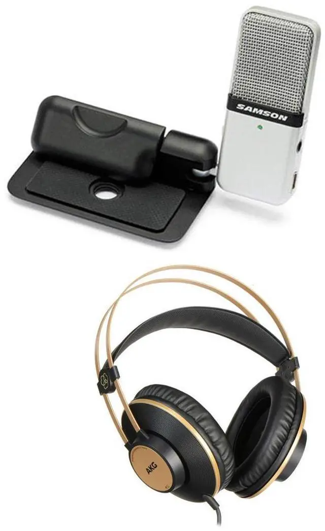 Alt view image 2 of 6 - Samson Go Mic USB Microphone With AKG K92 Headphones #SAGOMIC C