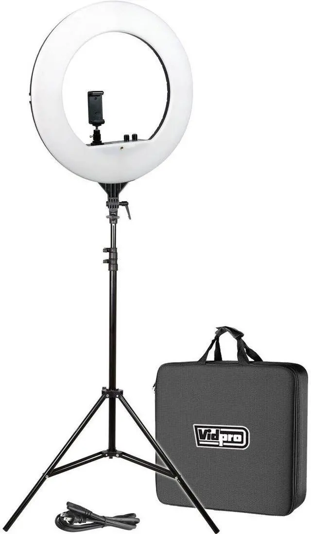 Alt view image 20 of 20 - Vidpro RL-18 LED 18 Inch Ring Light Kit with Stand and Case