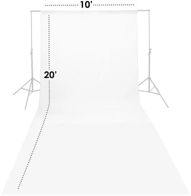 Alt view image 2 of 5 - Glow Glow Muslin Backdrop - 10x20' (White)