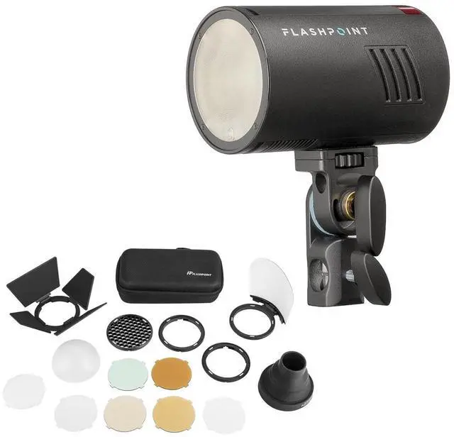 Main image of Flashpoint Flashpoint XPLOR 100 Pro TTL R2 Pocket Flash Kit With Round Head Accessory KIt