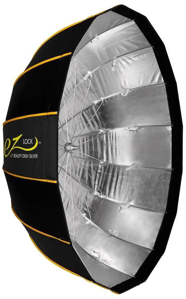 Main image of Glow EZ Lock Collapsible Silver Beauty Dish (42") #EZ-BD-42S