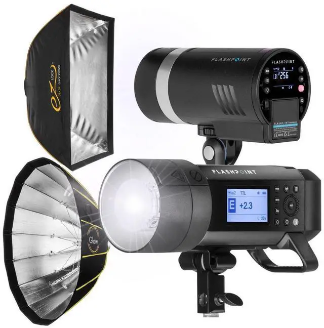 Main image of Flashpoint XPLOR 400 & 300 Pro TTL R2 Monolight Kit With EZ Lock Softboxes