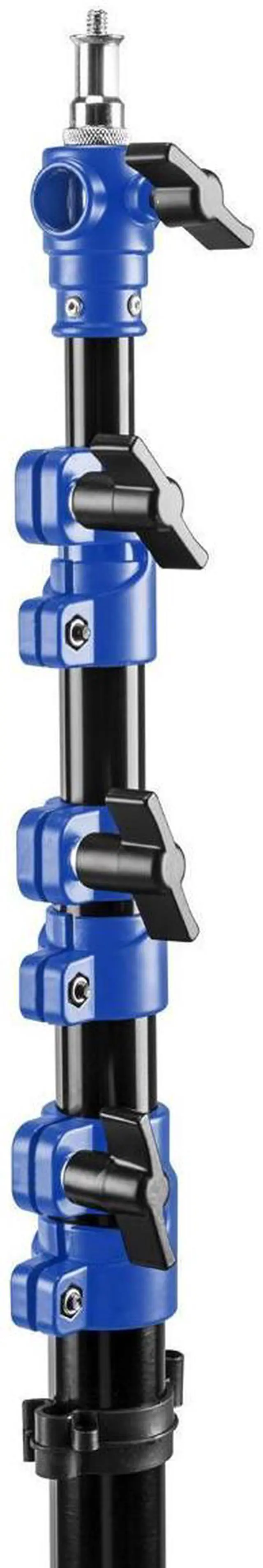 Alt view image 6 of 7 - Flashpoint Flashpoint 13' Blue Color Coded Pro Air Cushioned Heavy Duty Light Stand for Photography, Lightwight, Portable and Durable Photography Light Stand Tripod is Suitable for Pro Photography