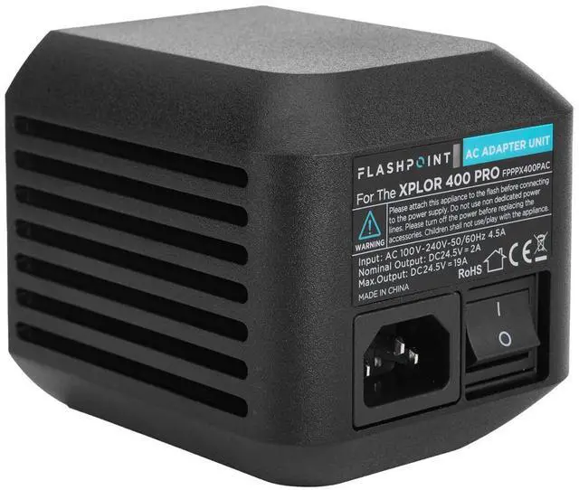 Alt view image 2 of 7 - Flashpoint AC Adapter Unit for the XPLOR 400 Pro R2 Series Monolights (Godox AC400)