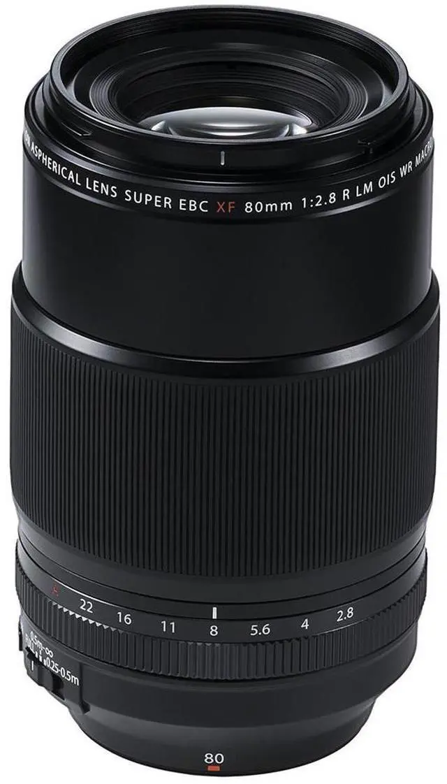 Alt view image 2 of 7 - Fujifilm XF 80mm f/2.8 R LM OIS WR Macro Lens, Black, Bundle with 62mm Filter Kit, Flex Lens Shade, Lens Cleaner, Cleaning Kit, Lens Cap Tether, Mac Software Kit