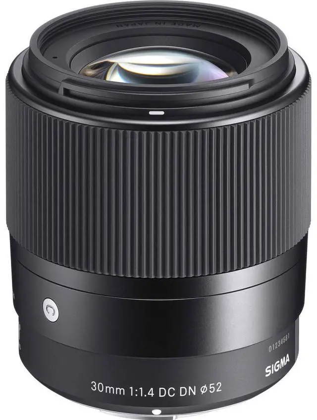 Alt view image 2 of 7 - Sigma 30mm f/1.4 DC DN Contemporary Lens for Micro Four Thirds, Bundle with 52mm Filter Kit, Cleaning Kit, Lens Cap Tether, Lens Cleaner, Lens Pouch
