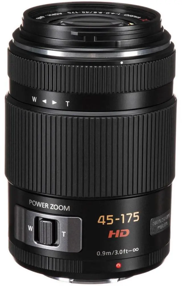 Alt view image 2 of 7 - Panasonic LUMIX G X Vario PZ 45-175mm f/4.0-5.6 Aspherical Lens for Micro Four Thirds, Black, Bundle with Tiffen 46mm UV Filter, Lens Cap Tether, Cleaning Kit