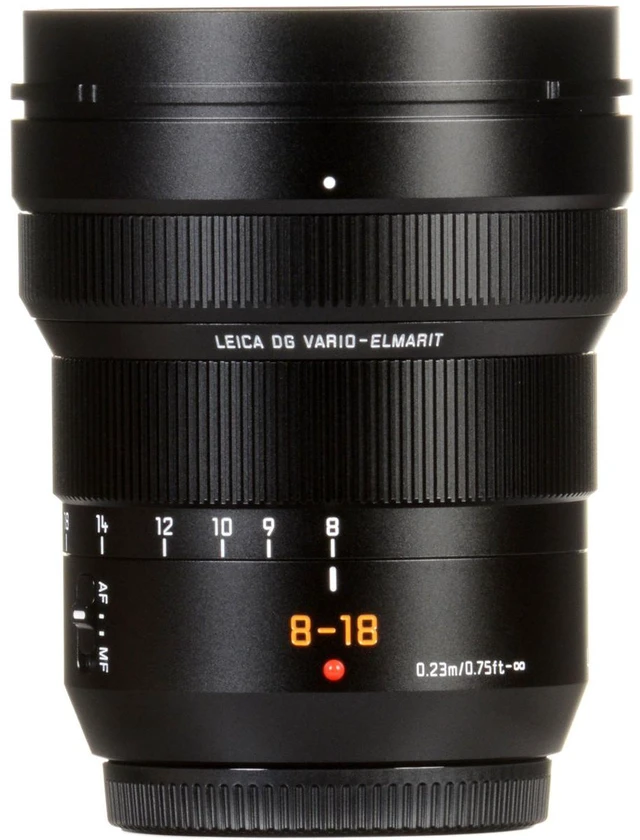 Alt view image 6 of 7 - Panasonic LUMIX G Leica DG Vario-Elmarit 8-18mm f/2.8-4 Aspherical Lens for Micro Four Thirds, Bundle w/67mm Filter Kit, Cleaning Kit, Lens Wrap, Lens Cleaner, Lens Cap Tether, Mac Software Kit