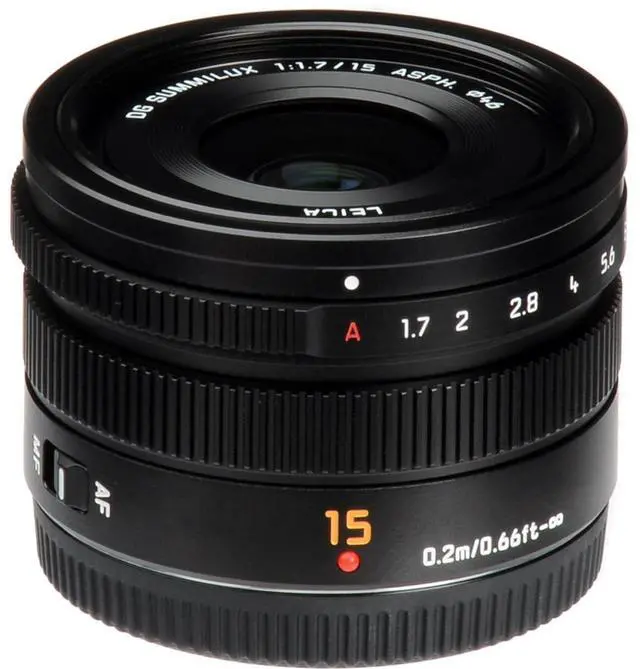 Alt view image 3 of 20 - Panasonic LUMIX G Leica DG Summilux 15mm f/1.7 Lens (Black)