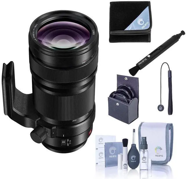 Main image of Panasonic LUMIX S PRO 70-200mm f/4 Lens, Bundle with Lens Wrap, 77mm Filter Kit, Lens Cleaner, Cleaning Kit and Lens Cap Tether