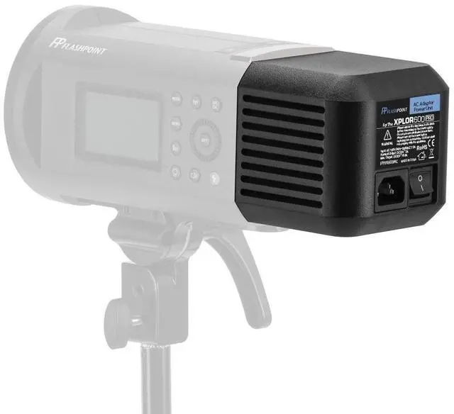 Alt view image 6 of 7 - Flashpoint AC Adapter Unit for the XPLOR 600 Pro R2 Series Monolights (Godox AC-26)