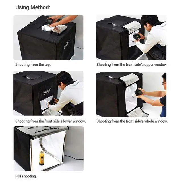 Alt view image 5 of 6 - Godox LST80 LED Mini Portable Photography Studio Box