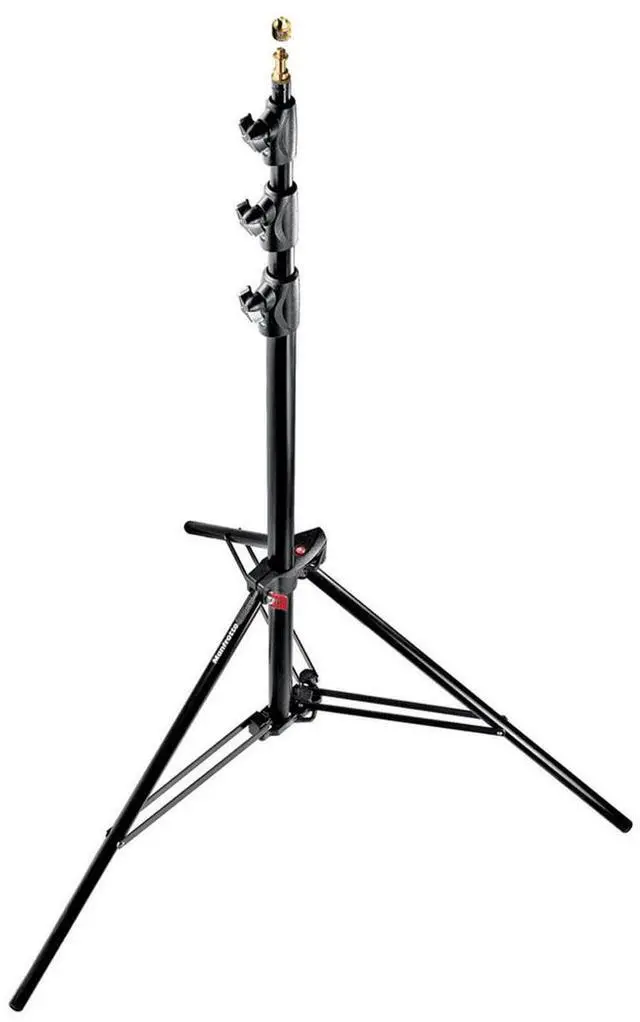 Main image of Manfrotto 1004BAC 144" Air Cushioned Aluminum Master Light Stand with 4 Sections & 3 Risers, Black - Pack of 3 Stands -_