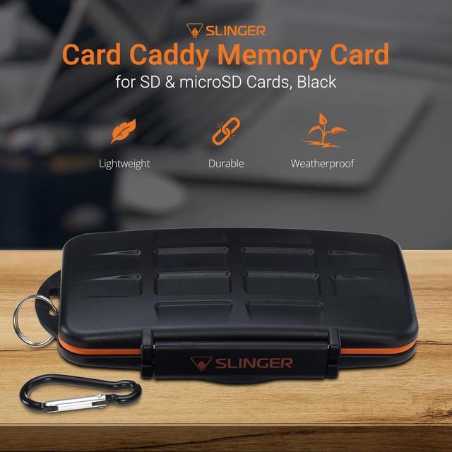 Alt view image 3 of 7 - Slinger Card Caddy Memory Card Case for SD & microSD Cards, Black #CC-SDMSD24