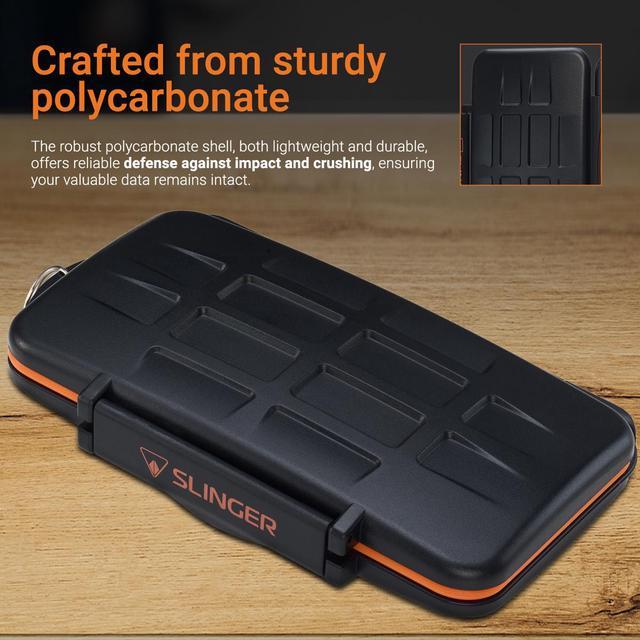 Alt view image 6 of 7 - Slinger Card Caddy Memory Card Case for SD & microSD Cards, Black #CC-SDMSD24