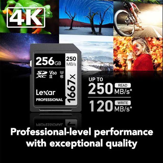 Alt view image 2 of 13 - Lexar Professional 1667x 256GB (2-Pack) SDXC UHS-II Cards, Up to 250MB/s Read, for Professional Photographer, Videographer, Enthusiast (LSD1667256G-B2NNU)