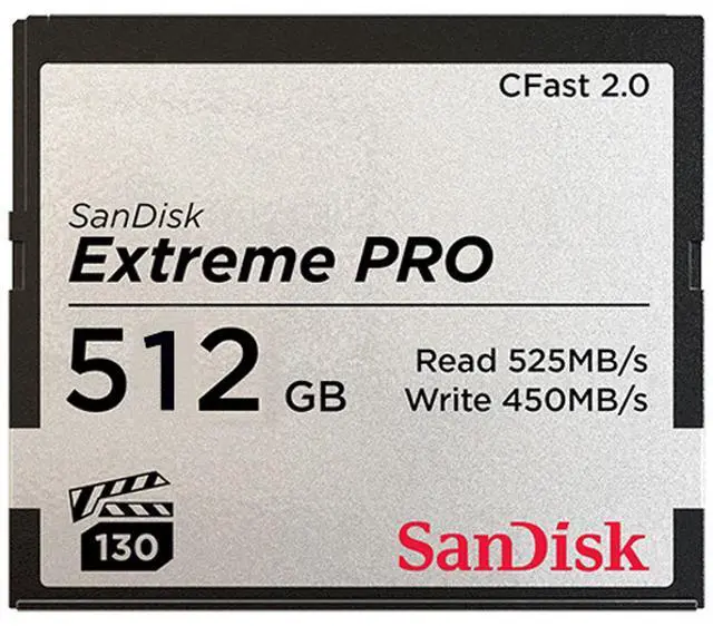 Alt view image 6 of 6 - SanDisk - SDCFSP-512G-A46D - SanDisk Extreme Pro 512 GB CFast Card - 525 MB/s Read - 450 MB/s Write - 2933x Memory Speed