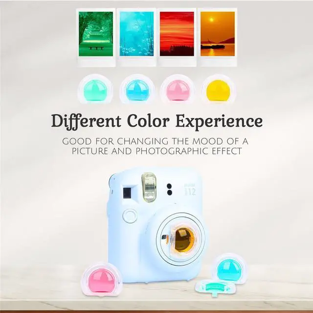 Alt view image 4 of 7 - Fujifilm Instax Mini 12 Instant Camera, Pastel Blue, w/Accessory Kit and 2x Film