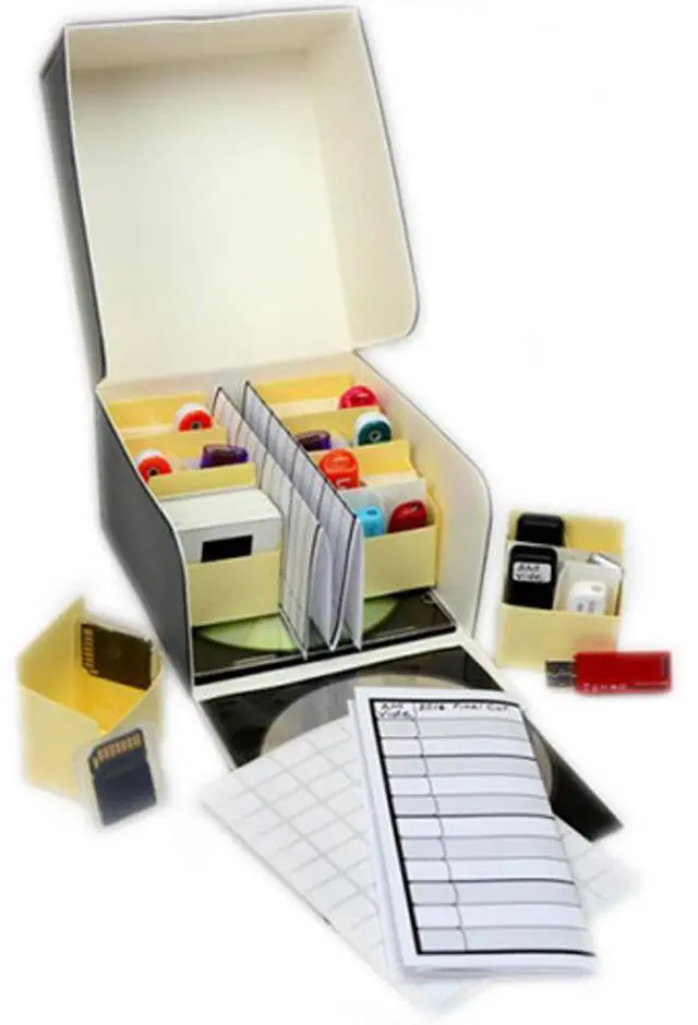 Alt view image 4 of 6 - archival methods 5.12 x 5.87 x 3 storage kit for up to 48 usb drives/memory cards
