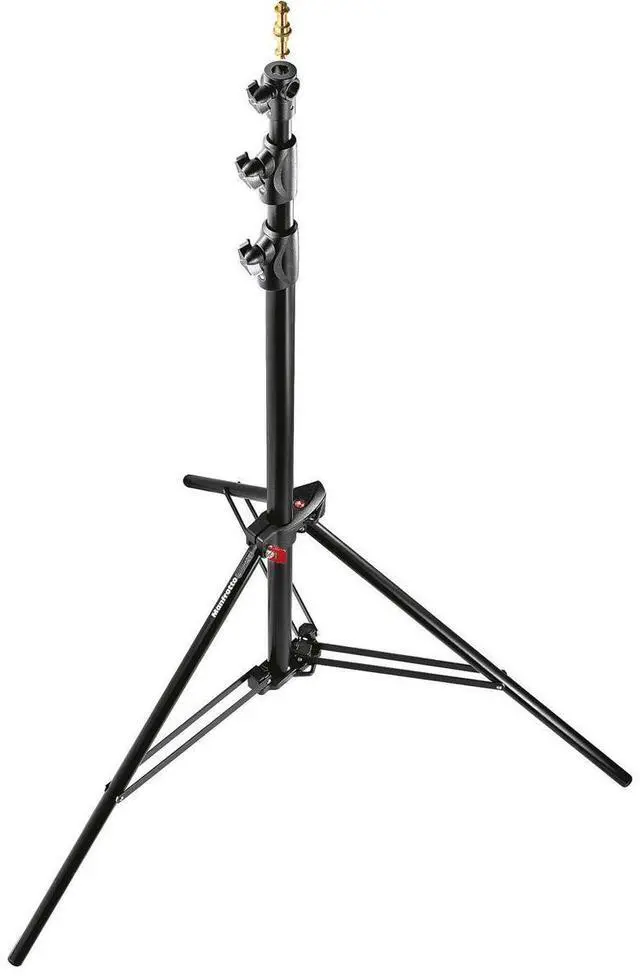 Main image of Manfrotto 1005BAC 107" Air Cushioned Aluminum Ranker Light Stand with 3-Sections & 2 Risers, Black