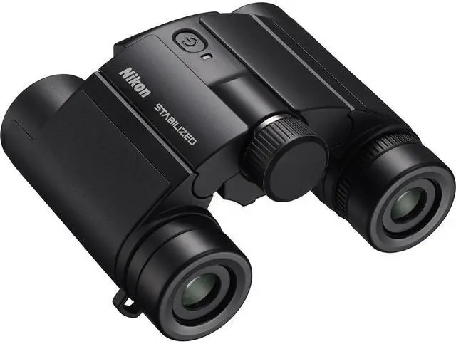 Alt view image 3 of 15 - Nikon 12x25 S Dual-Hinge Design Stabilized Binoculars with Multilayer Lens Coatings, Stabilization Technology, and Adjustable Eyecups (Black)