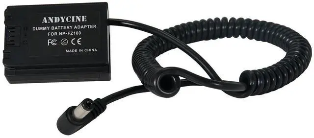 Alt view image 6 of 6 - AndyCine DC Power Cable to NP-FZ100 Dummy Battery Adapter for Sony Alpha A7III, A7RIII and A9