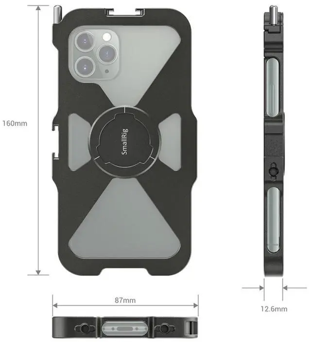 Alt view image 6 of 7 - SmallRig Pro Mobile Cage for iPhone 11 Pro