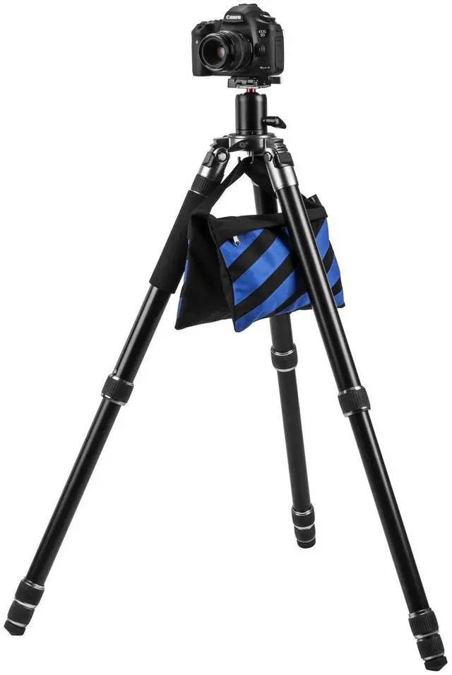 Alt view image 2 of 7 - Flashpoint Empty Saddle Sandbag, Water-Resistant Cordura Nylon - (18 lb Capacity, Blue & Black Stripes)