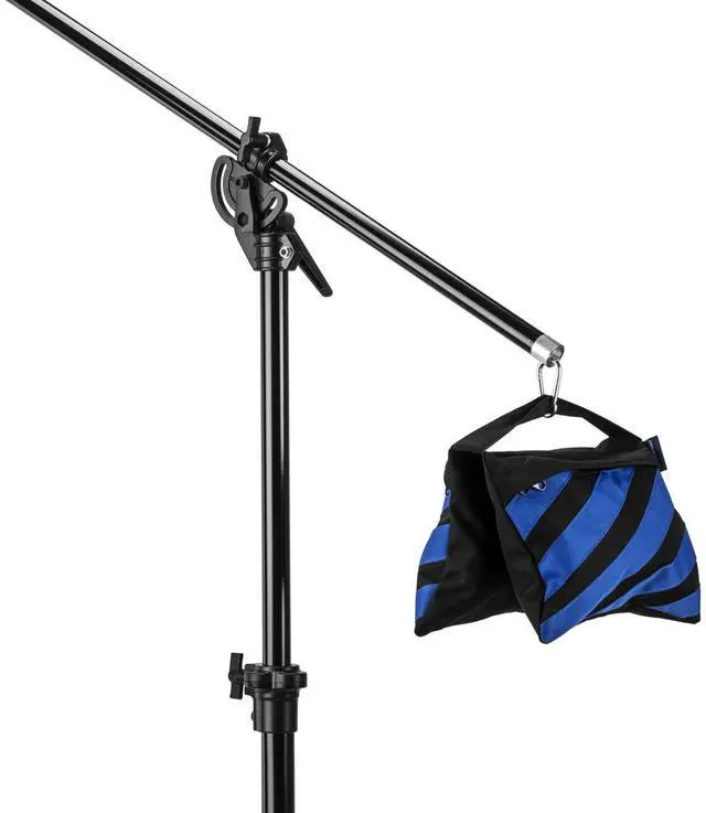 Alt view image 4 of 7 - Flashpoint Empty Saddle Sandbag, Water-Resistant Cordura Nylon - (18 lb Capacity, Blue & Black Stripes)