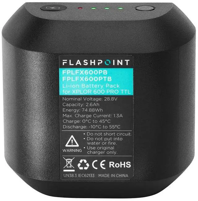 Main image of Flashpoint Rechargeable Lithium-Ion Battery Pack for XPLOR 600 PRO (AD600Pro) Flash (28.8V, 2600mAh) - Godox WB26